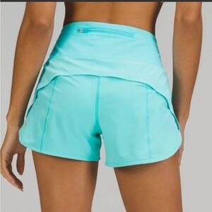 Lululemon Athletica Teal Blue Speed Up High Rise Shorts